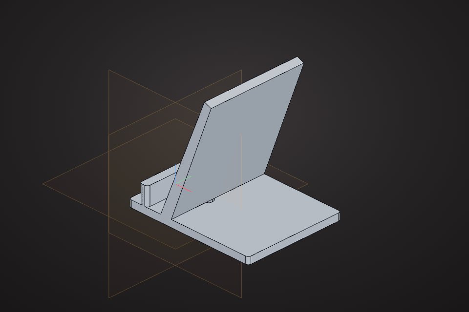 Phone stand parametric CAD model made in VIZON