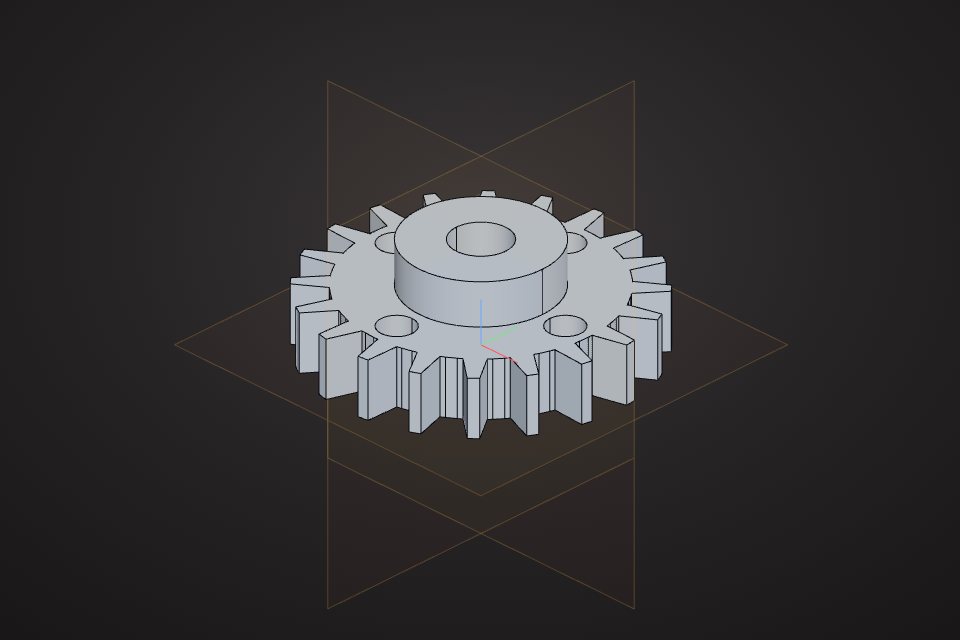 Spur gear parametric CAD model made in VIZON