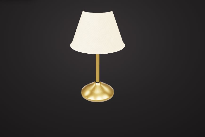 Table lamp 3D model made in VIZON