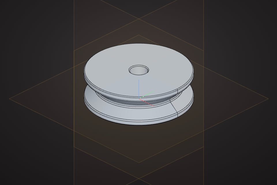 V-belt pulley parametric CAD model made in VIZON